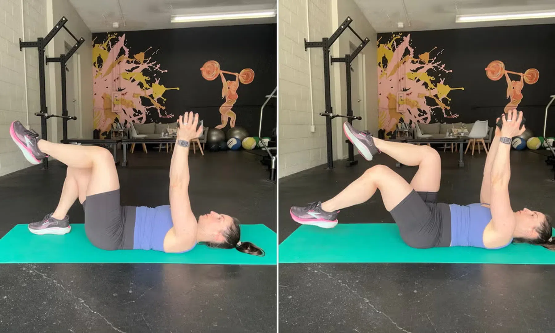 Rachel Collins doet weighted taps
